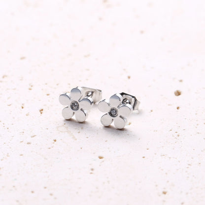 Forget-Me-Not Stud Earrings Silver