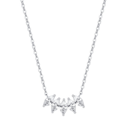 Gemstone Blossom Necklace Sterling Silver