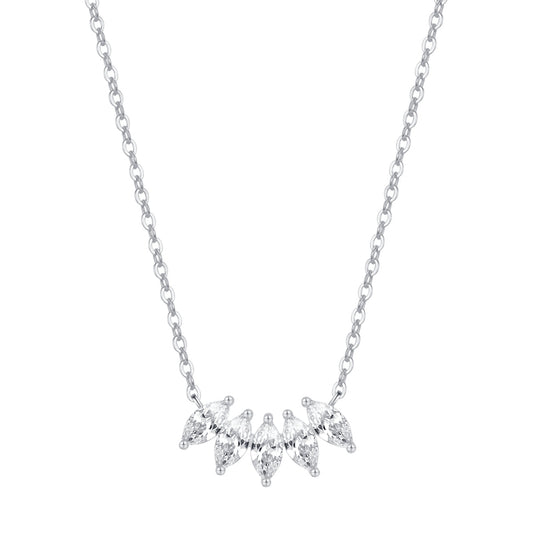 Gemstone Blossom Necklace Sterling Silver