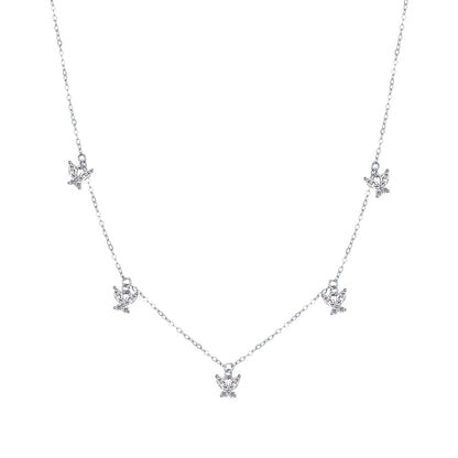 Butterfly Pendant Necklace Sterling Silver