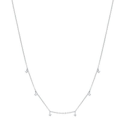 Gemstone Charm Necklace Sterling Silver