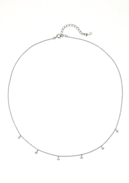 Gemstone Charm Necklace Sterling Silver