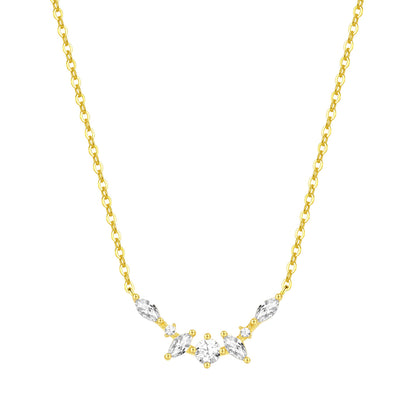 Gemstone Fireworks Necklace Sterling Silver Gold