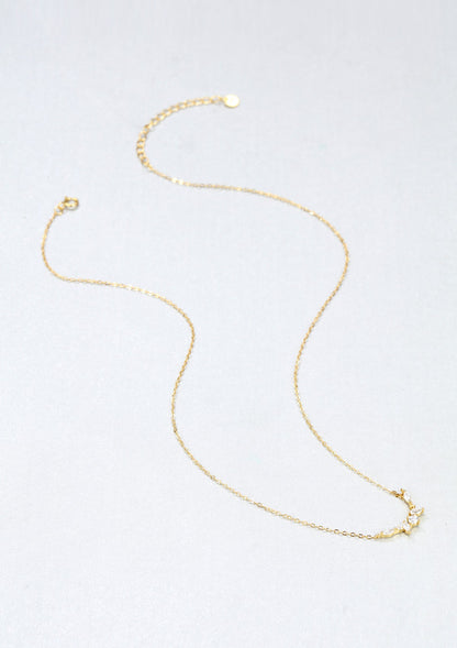 Gemstone Fireworks Necklace Sterling Silver Gold