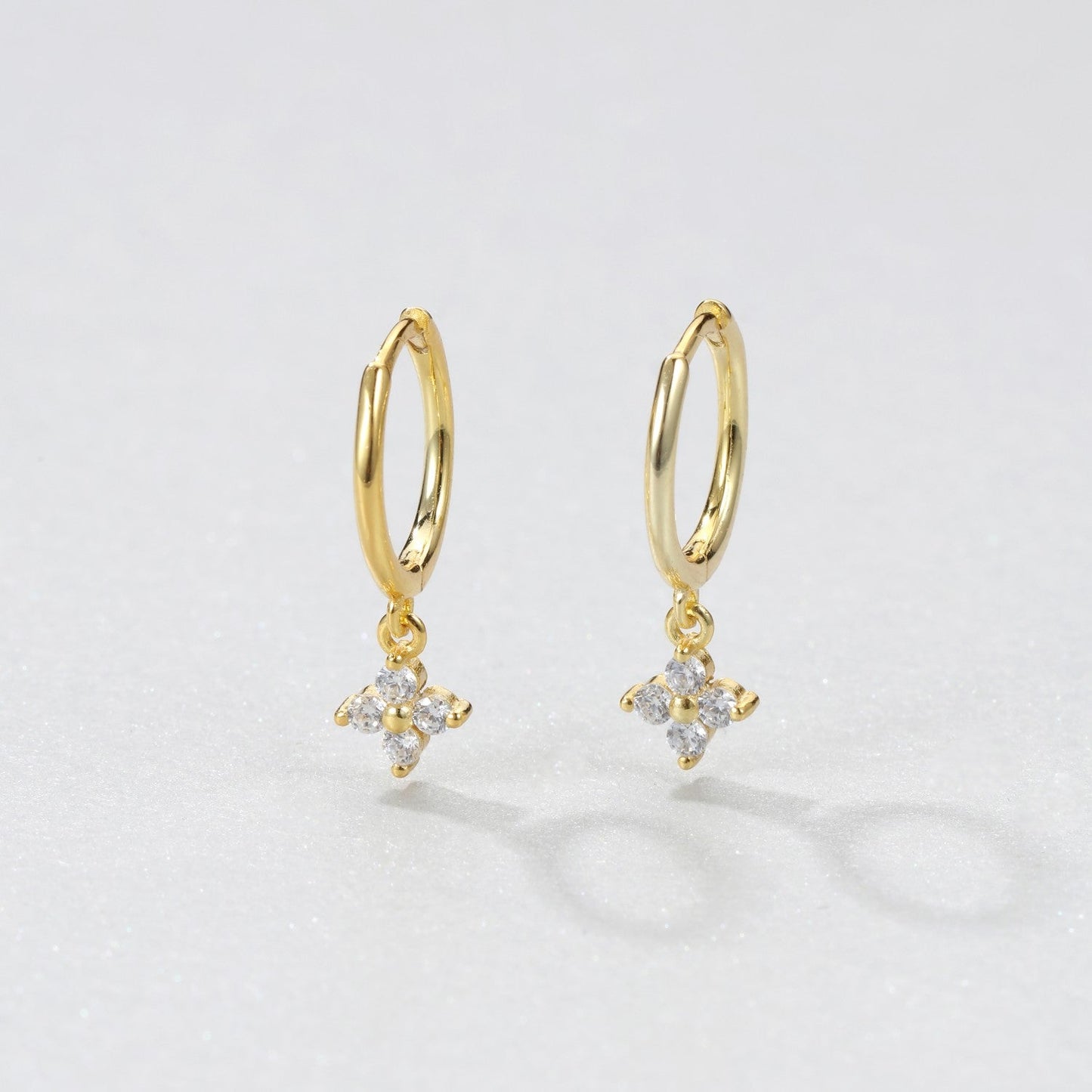 Gemstone Huggie Earrings Sterling Silver