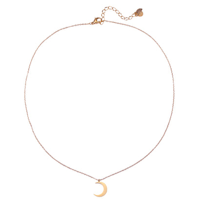Half Moon Delicate Necklace Rose Gold