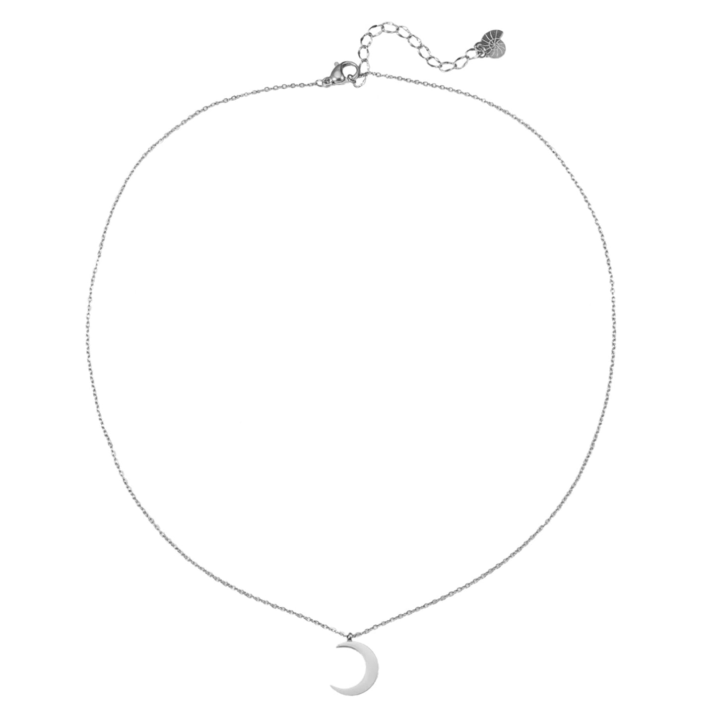 Half Moon Delicate Necklace Silver