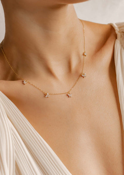 Butterfly Pendant Necklace Sterling Silver