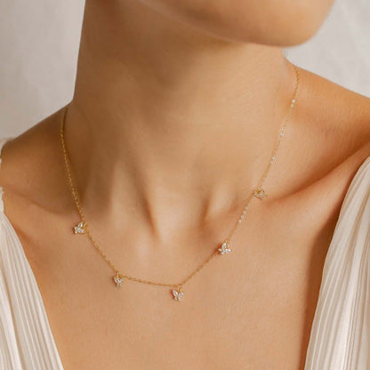 Butterfly Pendant Necklace Sterling Silver