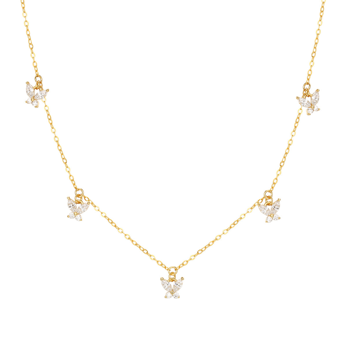 Butterfly Pendant Necklace Sterling Silver