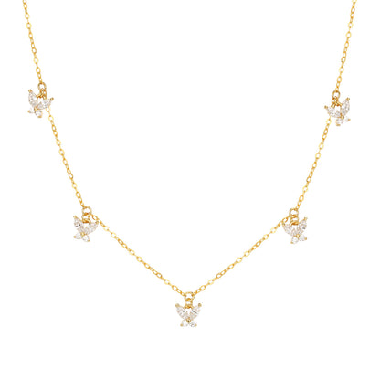 Butterfly Pendant Necklace Sterling Silver