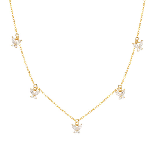 Butterfly Pendant Necklace Sterling Silver