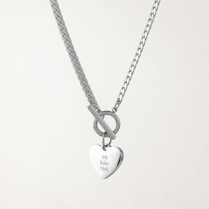 I Love You T-Bar Necklace