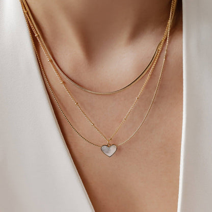 Layered Heart Necklace Set