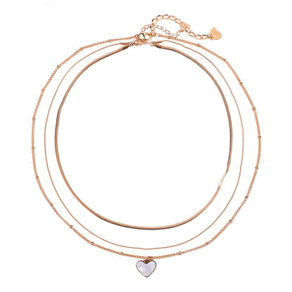 Layered Heart Necklace Set