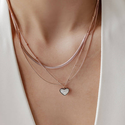 Layered Heart Necklace Set