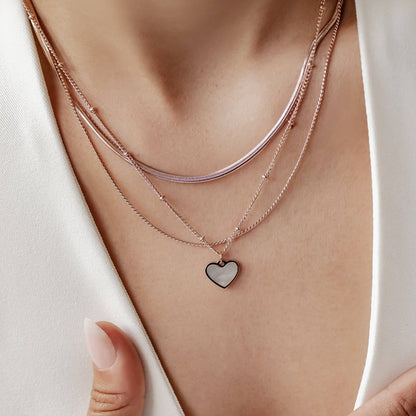 Layered Heart Necklace Set