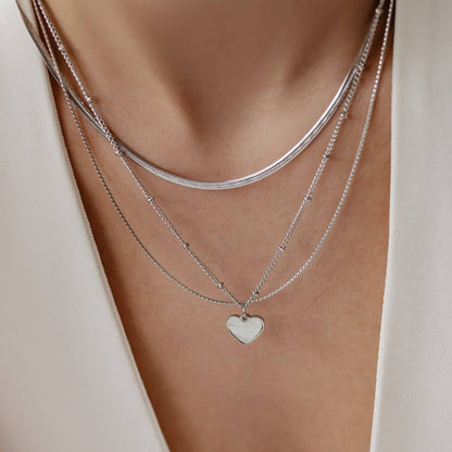 Layered Heart Necklace Set