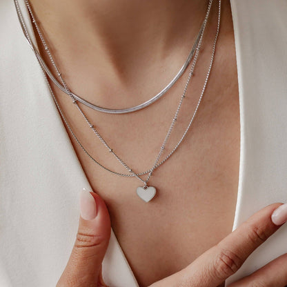 Layered Heart Necklace Set