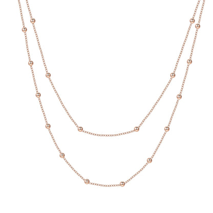Layered Necklace Rose Gold