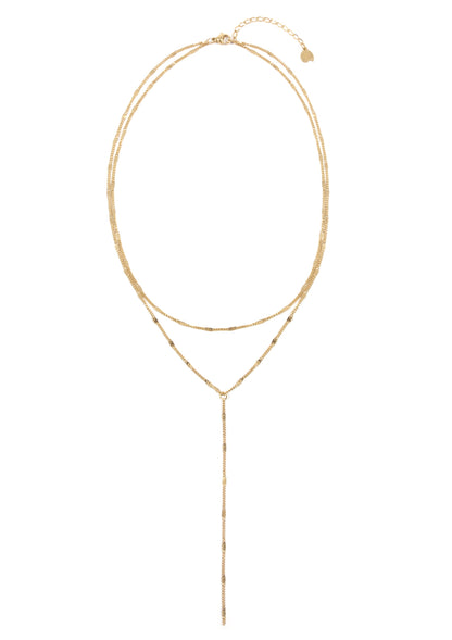 Layered Y Necklace Gold
