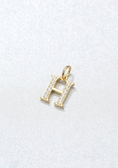 Letter Pendant Sterling Silver Gold