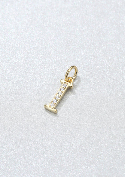 Letter Pendant Sterling Silver Gold