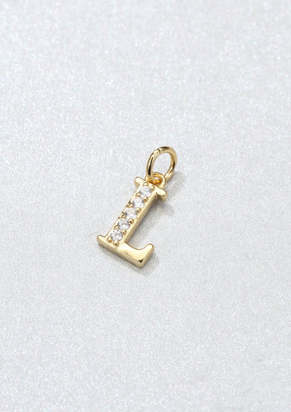 Letter Pendant Sterling Silver Gold