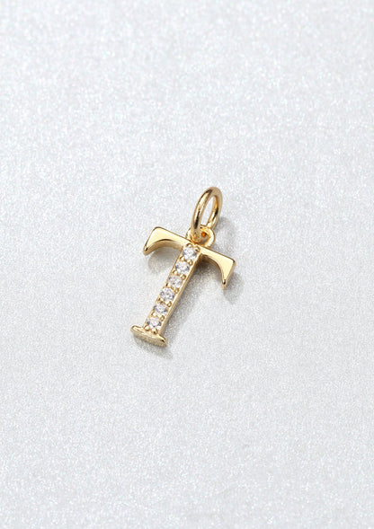 Letter Pendant Sterling Silver Gold