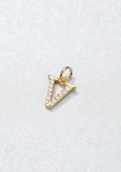 Letter Pendant Sterling Silver Gold