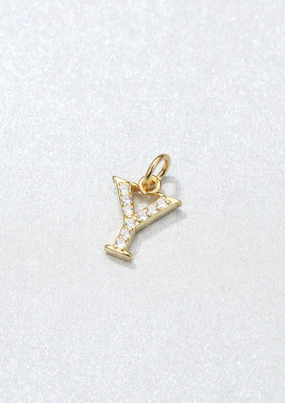Letter Pendant Sterling Silver Gold