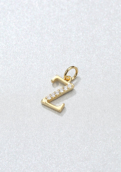 Letter Pendant Sterling Silver Gold