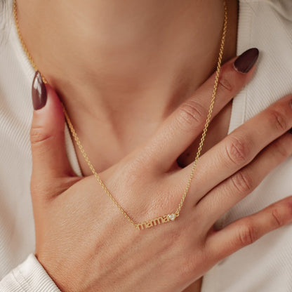 Love Mama Necklace Sterling Silver