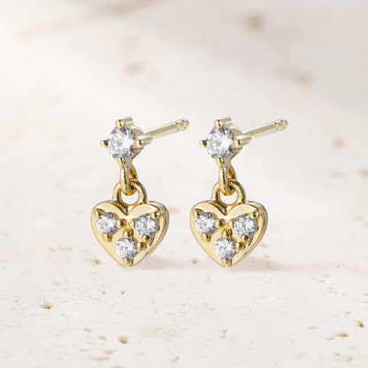 Love Stud Earrings 14K Gold