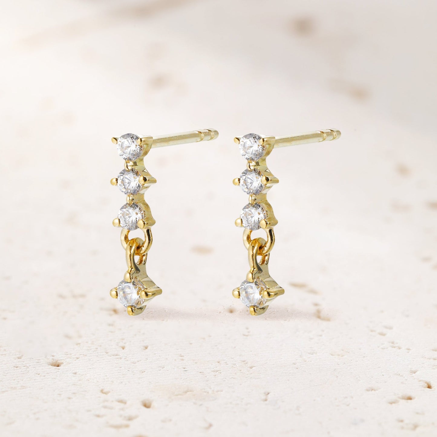 Luminara Stud Earrings 14K Gold
