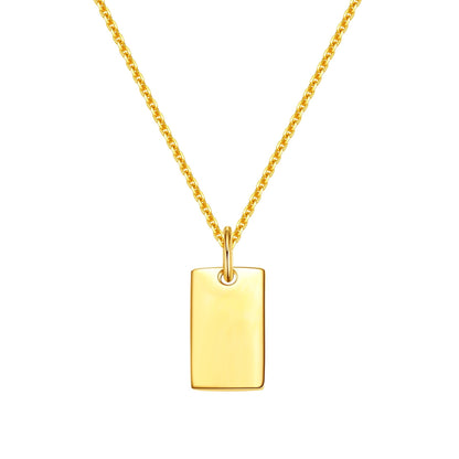 Canvas Pendant Necklace 14K