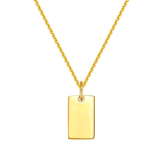 Canvas Pendant Necklace 14K
