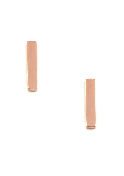 Modern Lines Earrings in Rose Gold