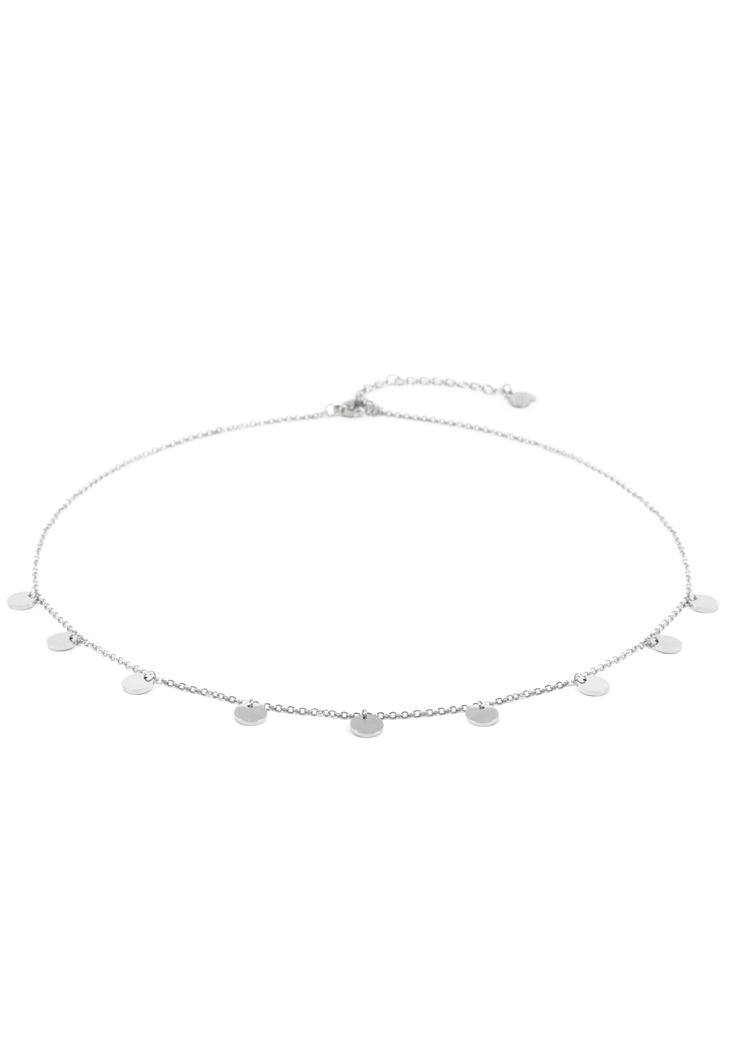 Multi Circles Necklace Silver