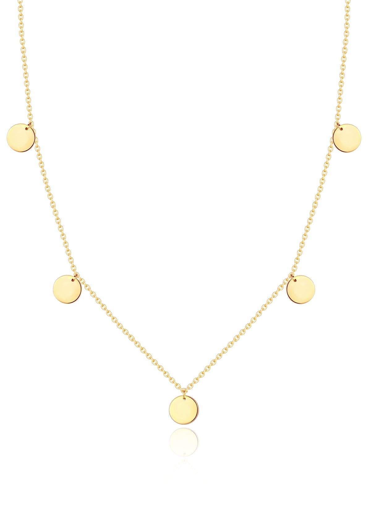 Happiness Circle Necklace Gold