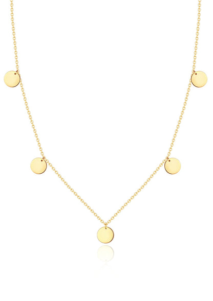 Happiness Circle Necklace Gold