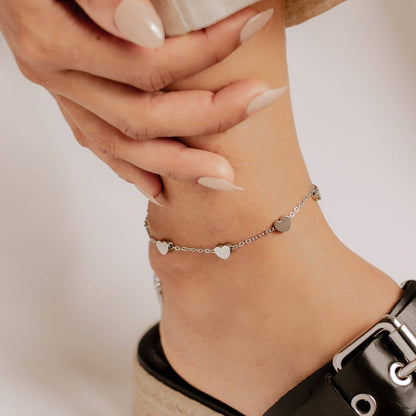 Multiple Hearts Anklet Waterproof