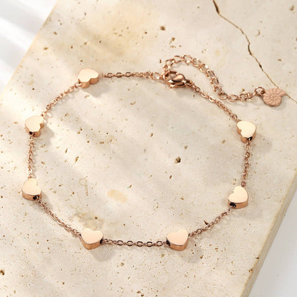 Multiple Hearts Anklet Waterproof