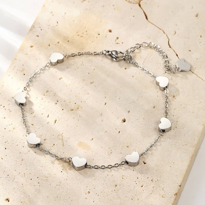 Multiple Hearts Anklet Waterproof