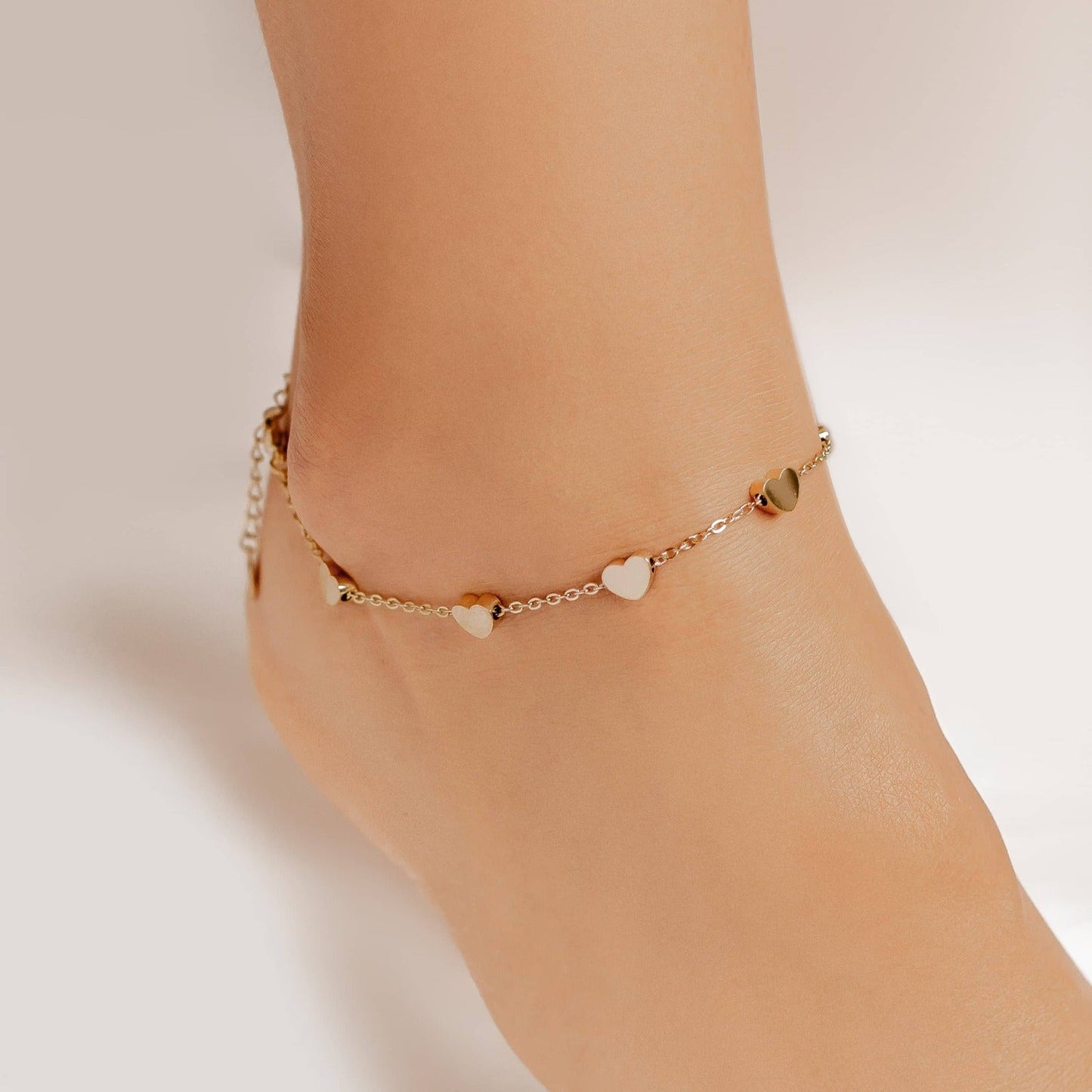 Multiple Hearts Anklet Waterproof