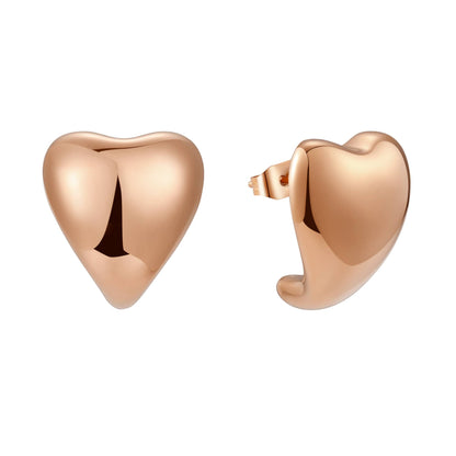 Oversized Heart Stud Earring Waterproof