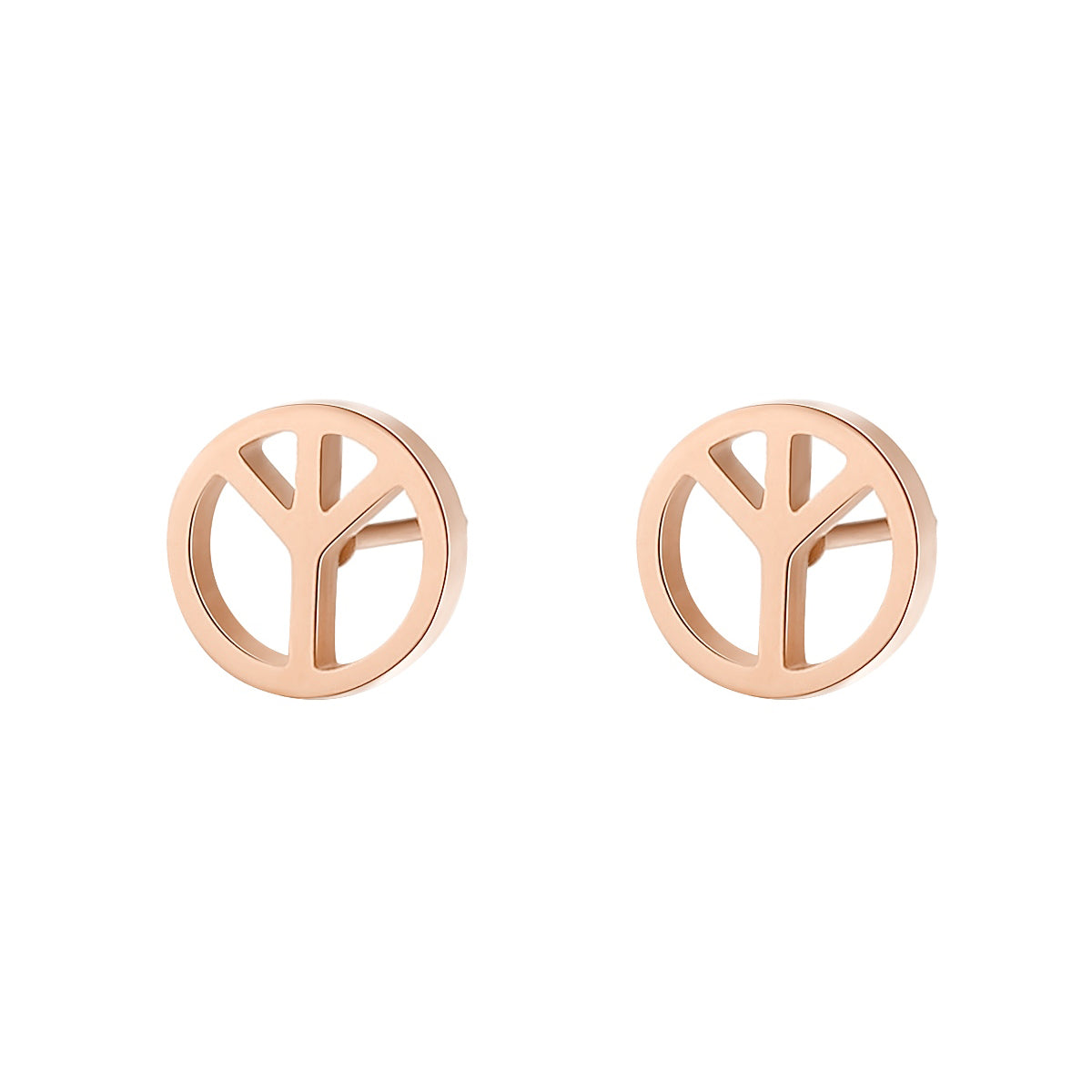 Peace Sign Stud Earrings