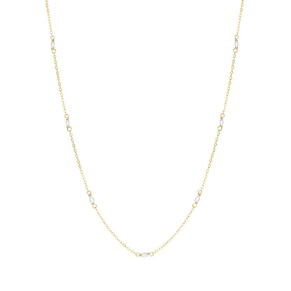 Pearl Chain Necklace Sterling Silver