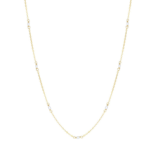 Pearl Chain Necklace Sterling Silver