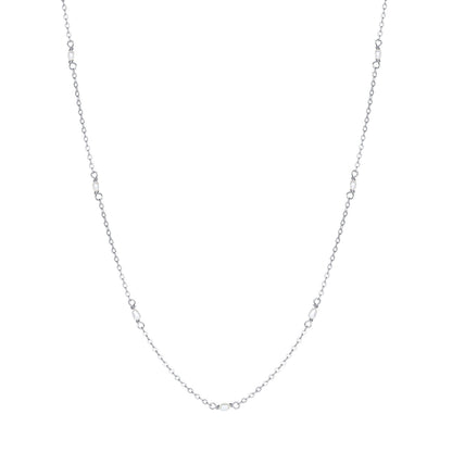 Pearl Chain Necklace Sterling Silver